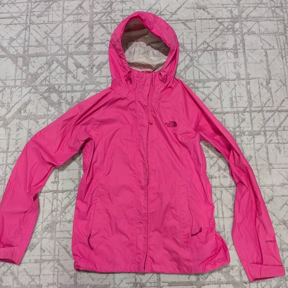 North Face Jacket Women Small Pink HyVent 2.5L Hood Rain Waterproof Stow Pocket - Picture 1 of 16